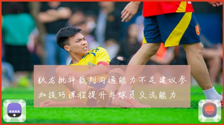 狄龙批评裁判沟通能力不足建议参加技巧课程提升与球员交流能力